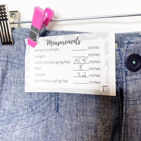 Pilcro And The Letterpress Womens Blue Flat Front Pockets Wide Leg Pants Size 02 - Picture 8 of 8